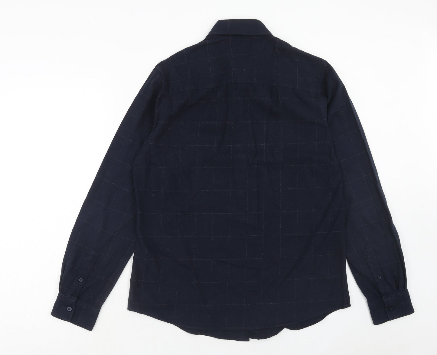 Mens UK Size M Nigel Hall Blue  Button-Up Long Sleeve Casual Shirt