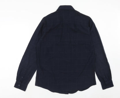 Mens UK Size M Nigel Hall Blue  Button-Up Long Sleeve Casual Shirt