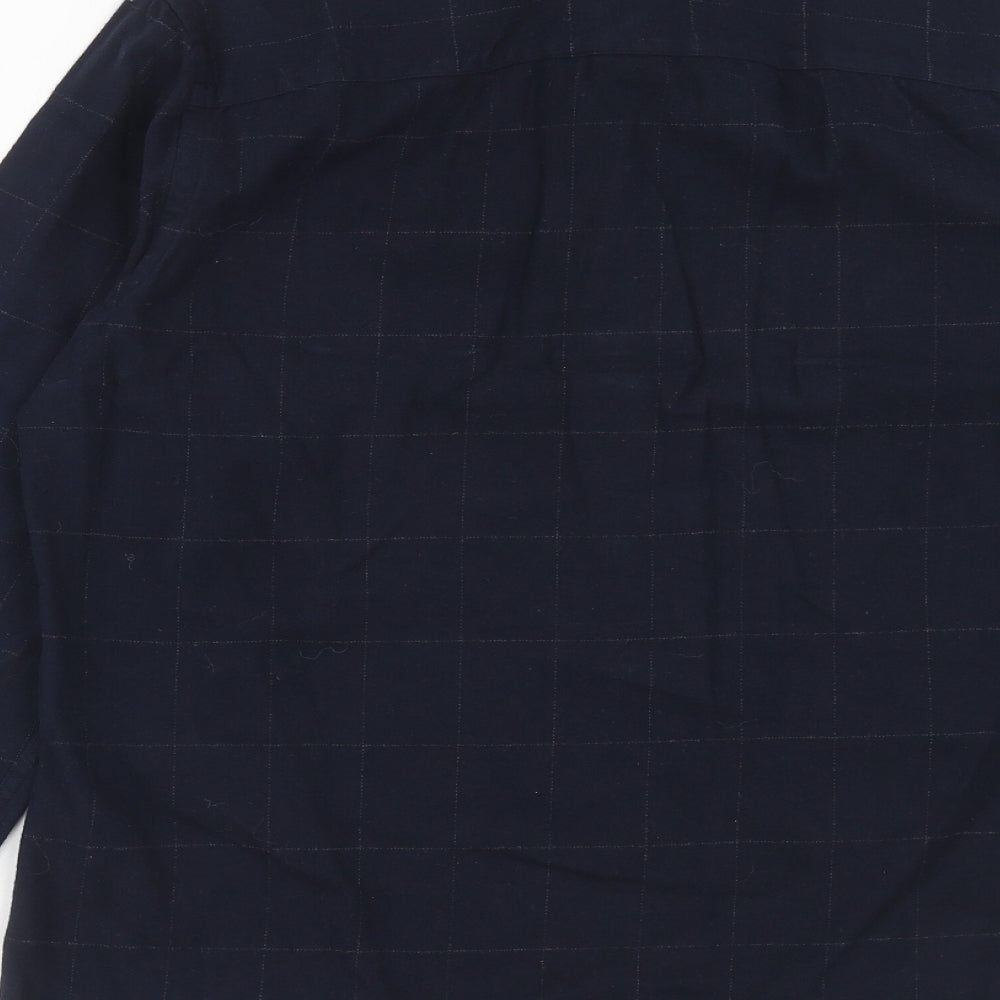 Mens UK Size M Nigel Hall Blue  Button-Up Long Sleeve Casual Shirt