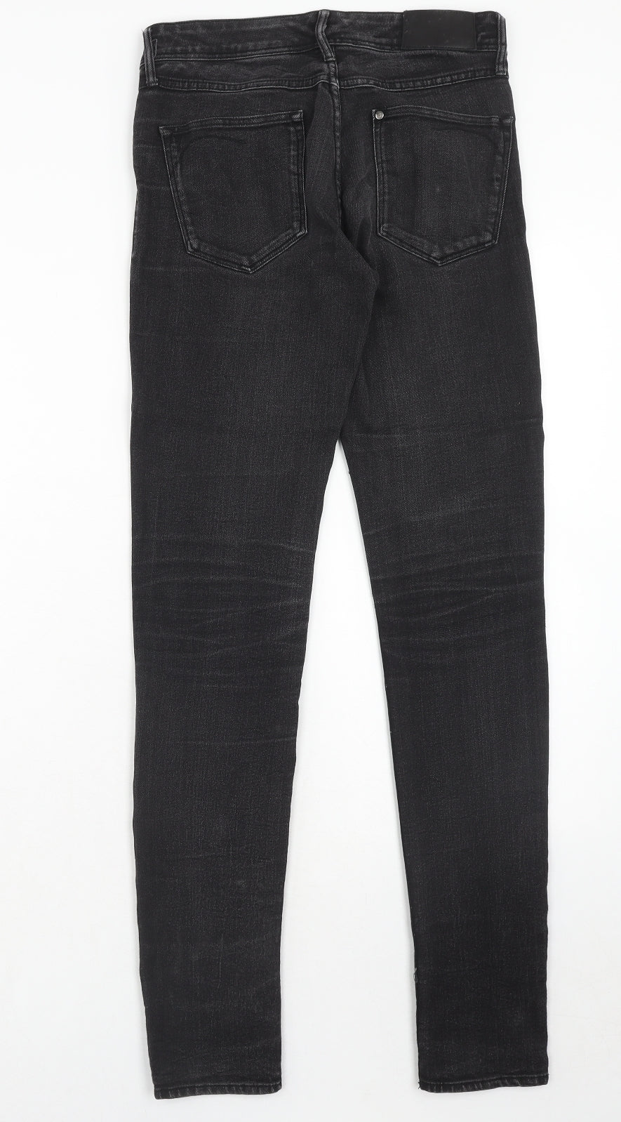 Womens UK Size 27 in Preworn Regular Fit Skinny Black Jeans