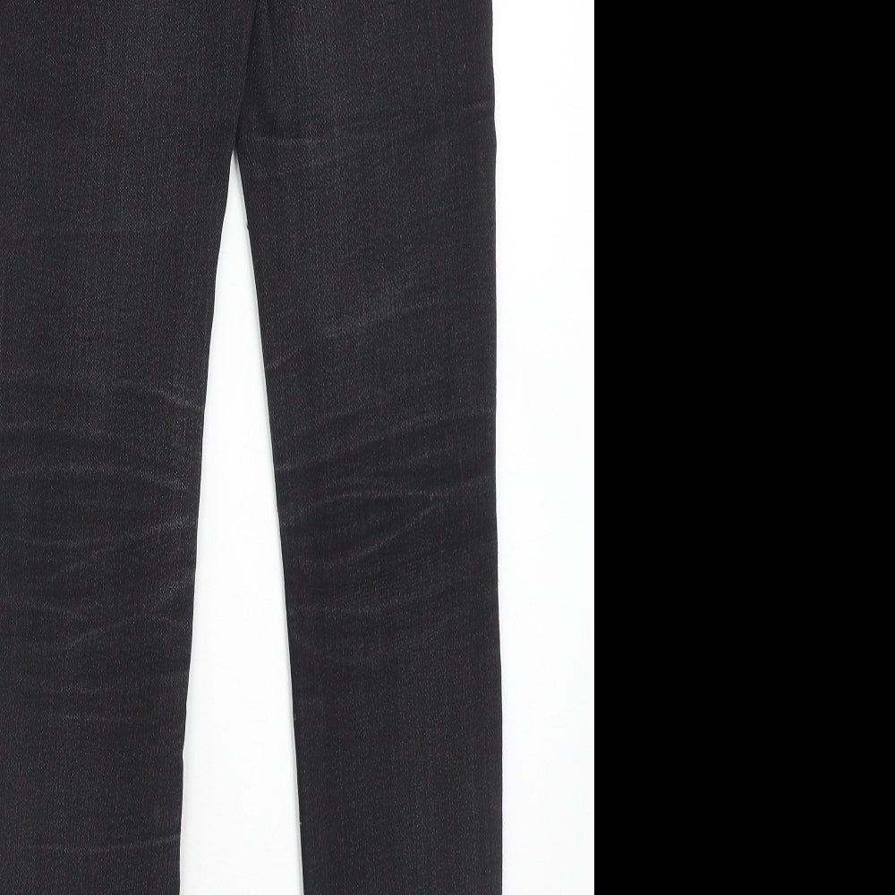 Womens UK Size 27 in Preworn Regular Fit Skinny Black Jeans