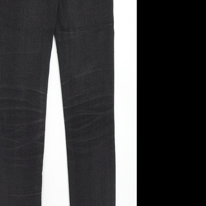 Womens UK Size 27 in Preworn Regular Fit Skinny Black Jeans