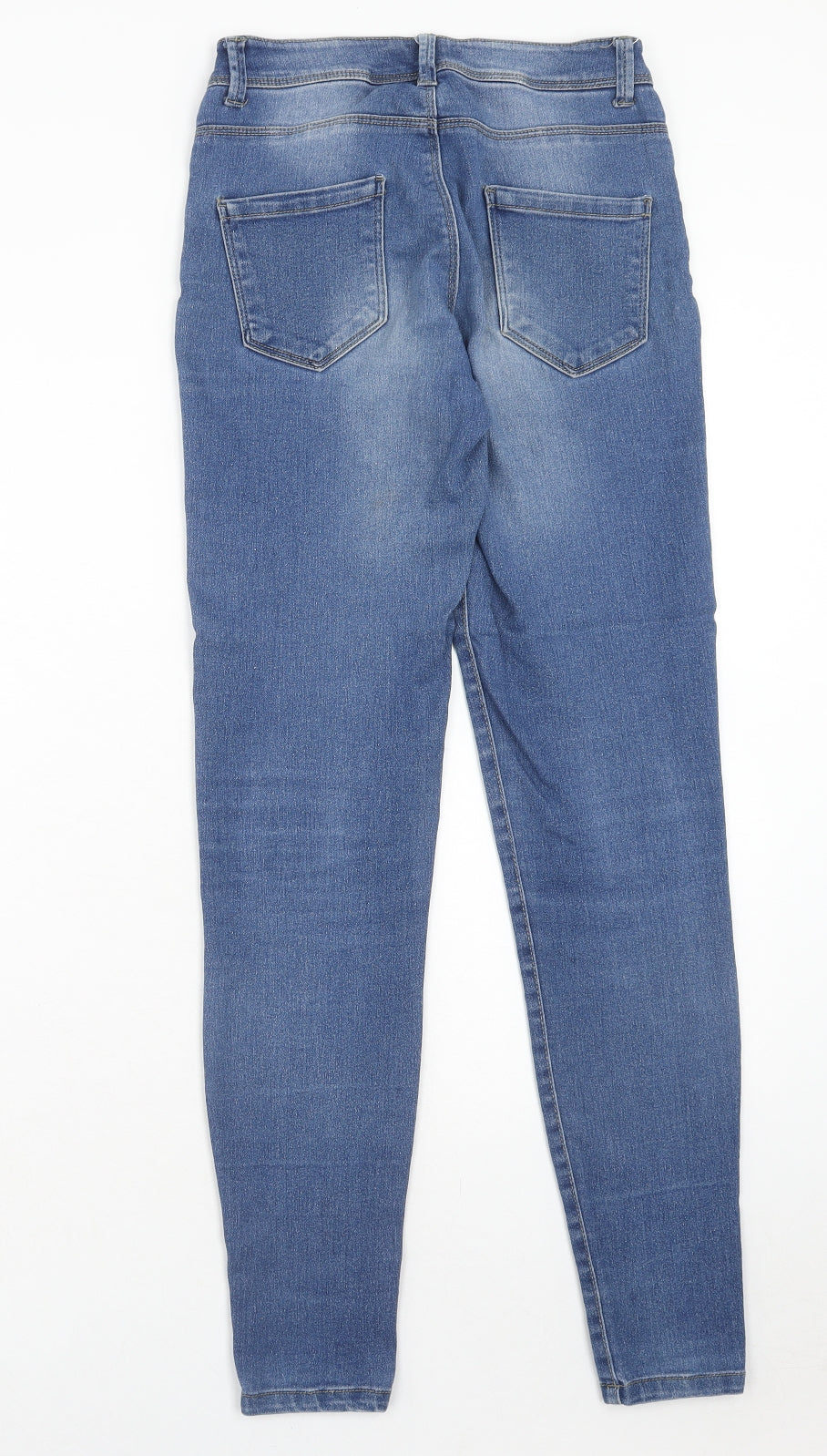 Denim&co Womens Blue Cotton Skinny Jeans Size 8 Regular Zip