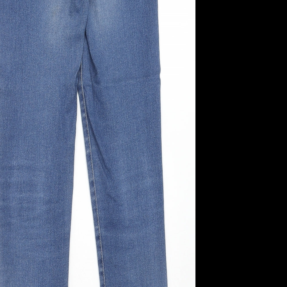 Denim&co Womens Blue Cotton Skinny Jeans Size 8 Regular Zip