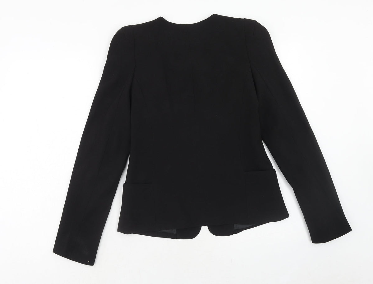 Forever Unique Womens Black Polyester Jacket Suit Jacket Size 12