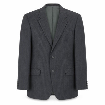 BARONIA Mens Grey Striped Wool Jacket Suit Jacket Size 38 Regular