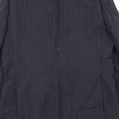 Guy Warwick Mens Blue Striped Wool Jacket Suit Jacket Size 40 Regular