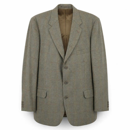 Kemps Tailoring Mens Grey Striped Wool Jacket Blazer Size 44 Regular