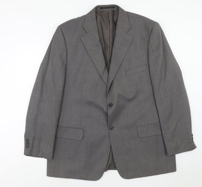 Mens UK Size 46 Simon Taylor Regular Grey Suit Jacket
