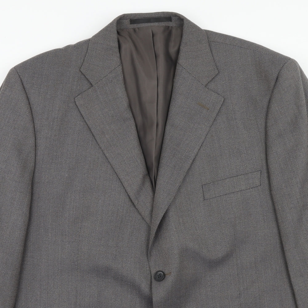 Mens UK Size 46 Simon Taylor Regular Grey Suit Jacket