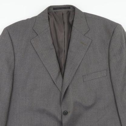 Mens UK Size 46 Simon Taylor Regular Grey Suit Jacket