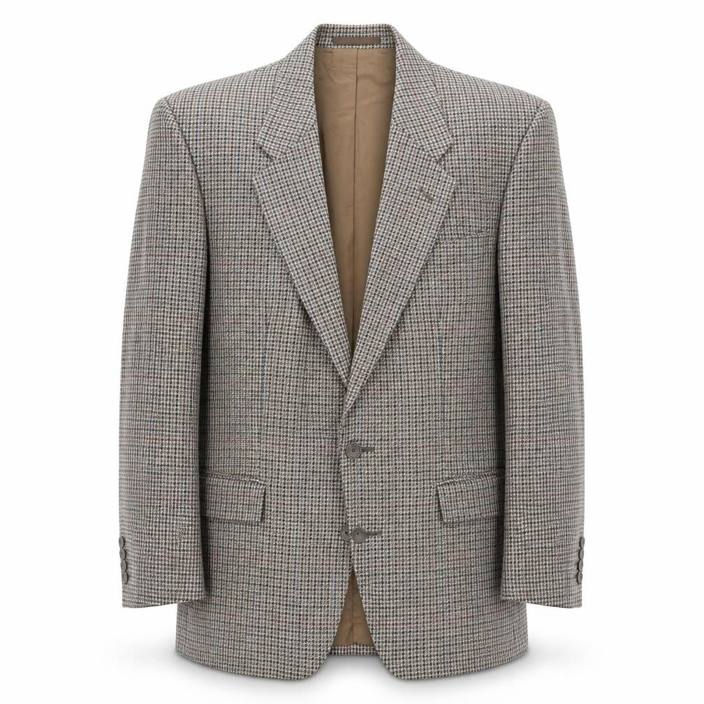 Classics Mens Brown Geometric Wool Jacket Blazer Size 40 Regular