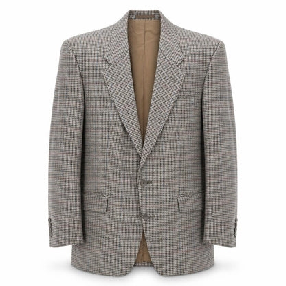 Classics Mens Brown Geometric Wool Jacket Blazer Size 40 Regular
