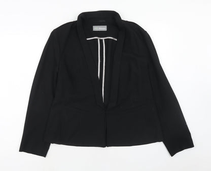Marks and Spencer Womens Black Polyacrylate Fibre Jacket Suit Jacket Size 16