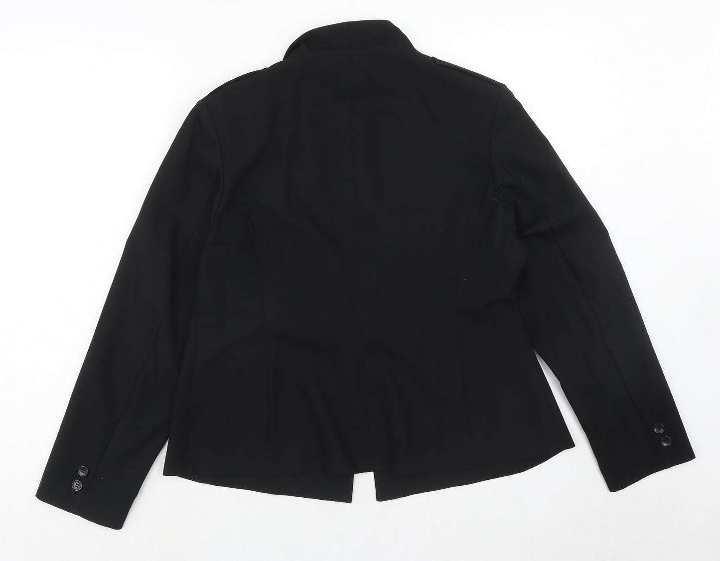 Marks and Spencer Womens Black Polyacrylate Fibre Jacket Suit Jacket Size 16