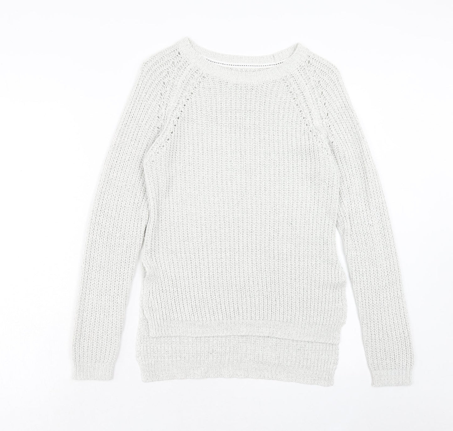 Womens UK Size S Papaya Grey Pullover Jumper