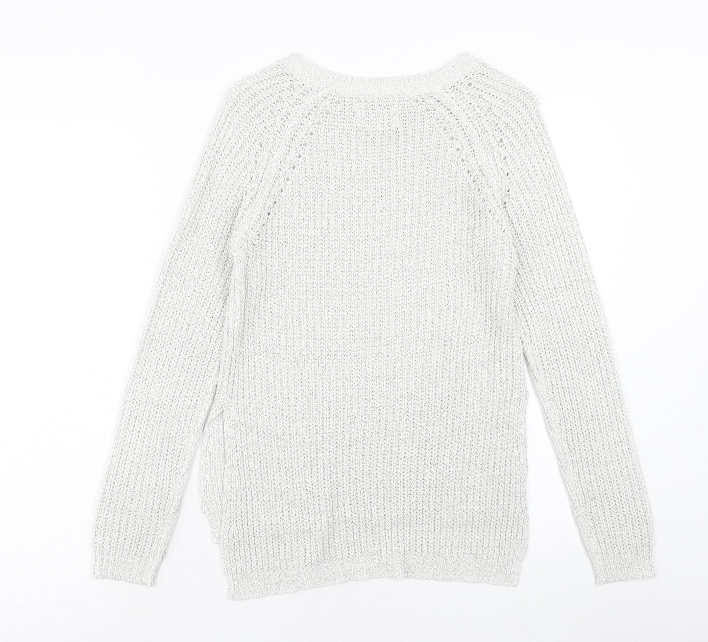 Womens UK Size S Papaya Grey Pullover Jumper