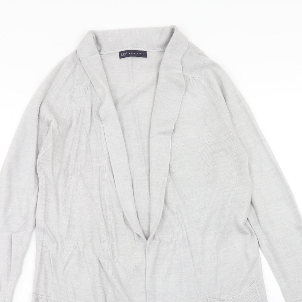 Womens UK Size 10 Marks and Spencer Grey Cardigan Jumper