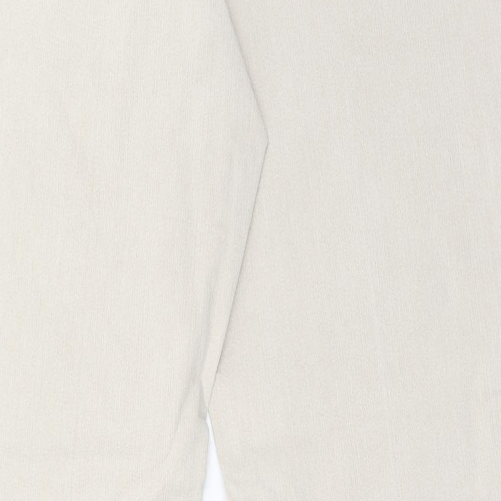 BE XLEYS Womens Beige Cotton Straight Jeans Size 38 in Regular Zip