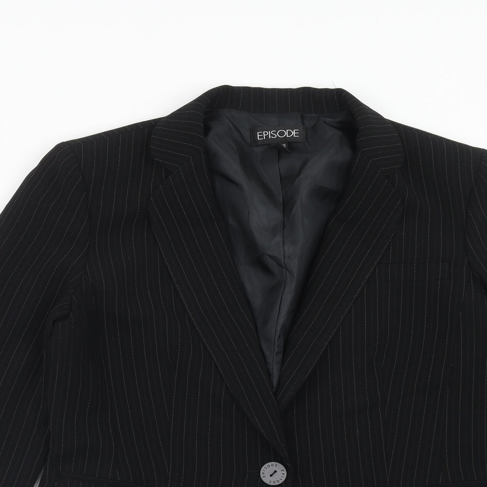 Womens UK Size 14 Episode Regular Black Suit Jacket