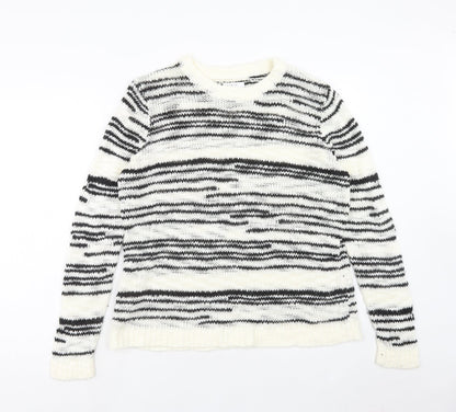 Womens UK Size L PAPAYA White Pullover Jumper