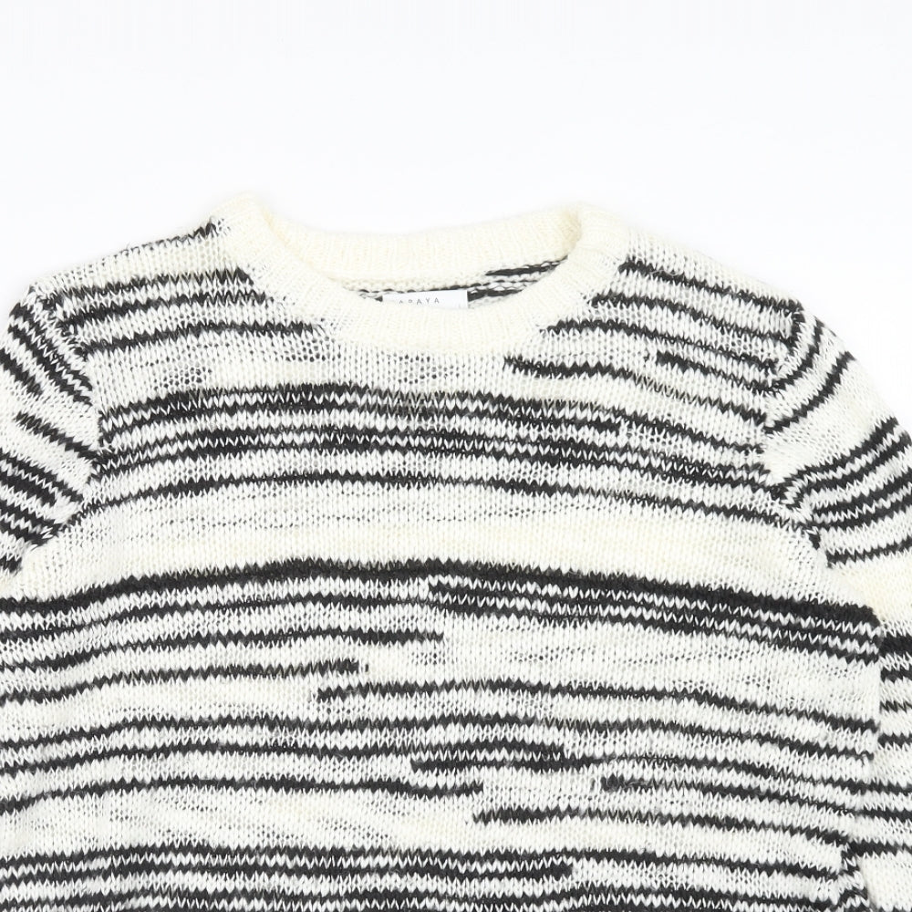 Womens UK Size L PAPAYA White Pullover Jumper