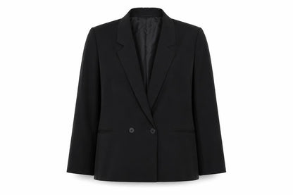 St.Michael Womens Black Polyester Jacket Suit Jacket Size 16