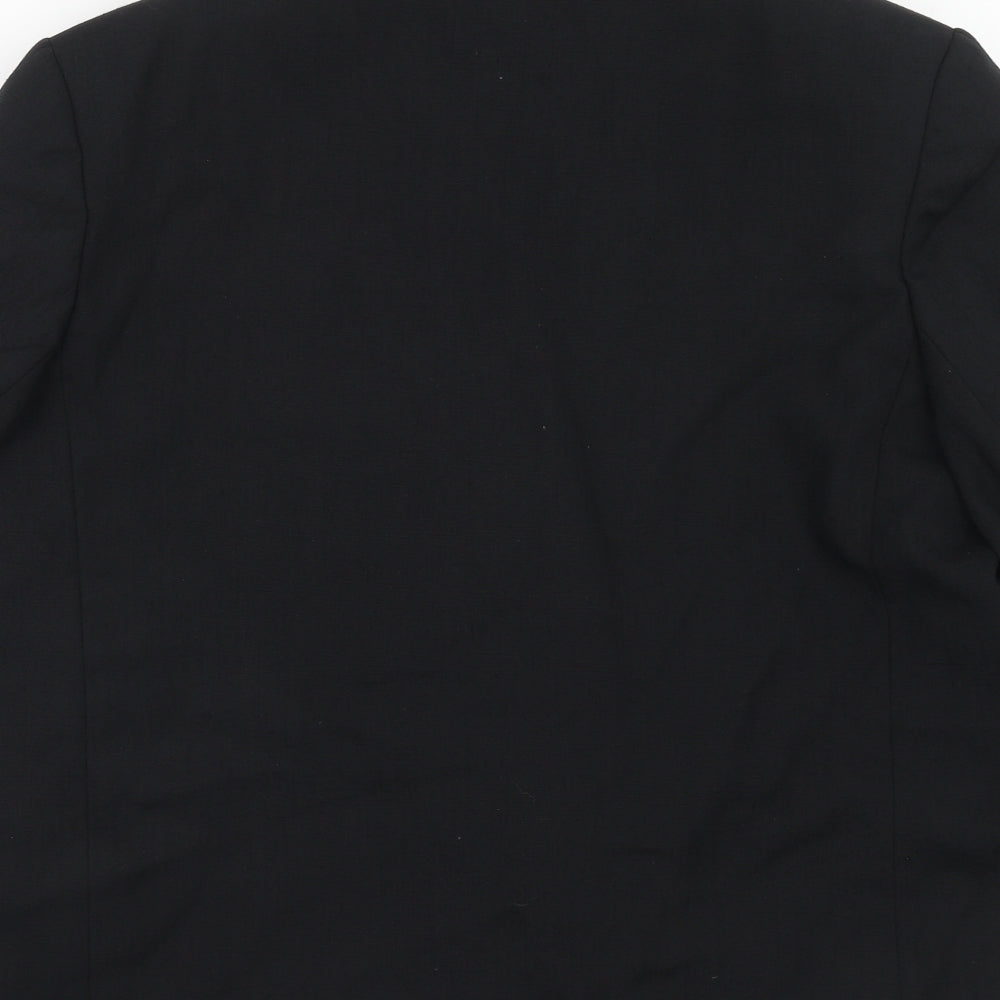St.Michael Womens Black Polyester Jacket Suit Jacket Size 16