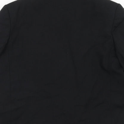 St.Michael Womens Black Polyester Jacket Suit Jacket Size 16