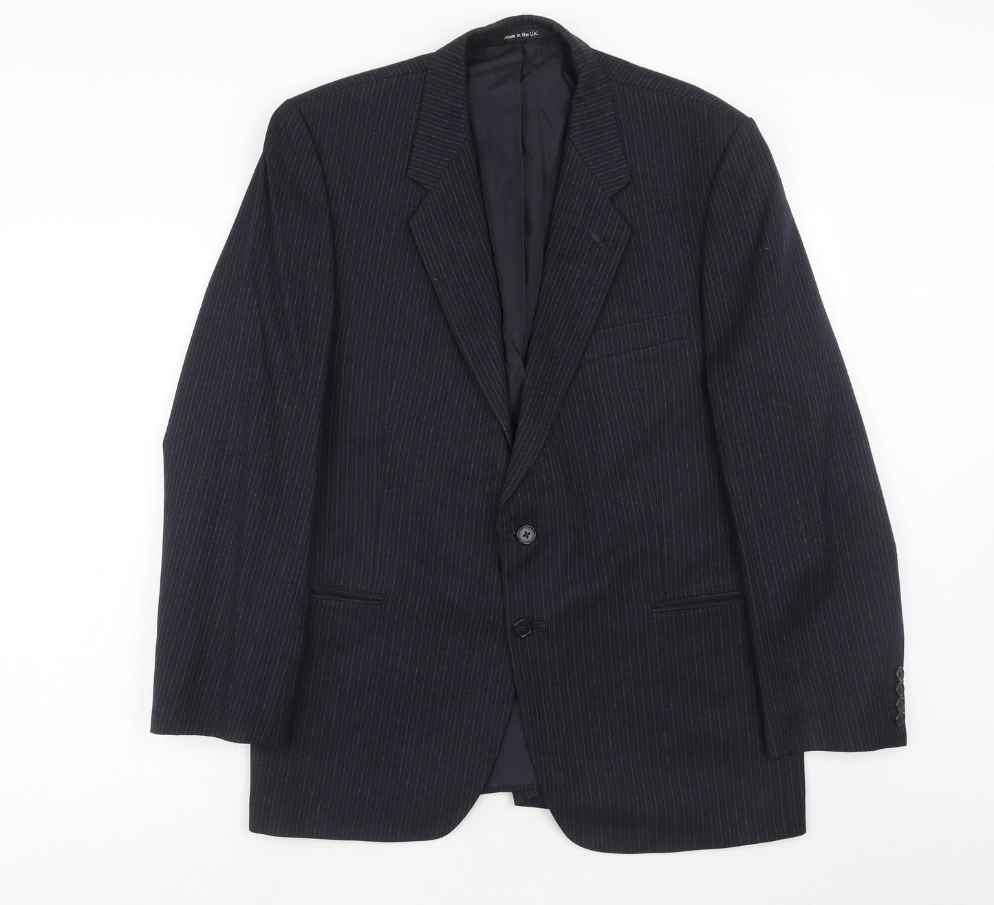 Mens UK Size 42 st Michael Regular Blue Suit Jacket