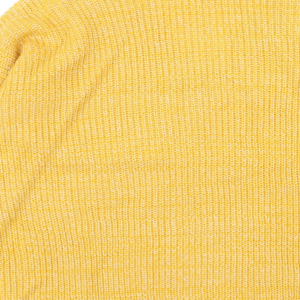 JD Wiliams Womens Yellow V-Neck Acrylic Pullover Jumper Size M - Size 18-22