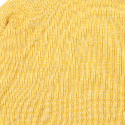 JD Wiliams Womens Yellow V-Neck Acrylic Pullover Jumper Size M - Size 18-22