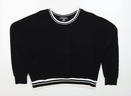 Primark Womens Black Polyester Pullover Sweatshirt Size 4 Pullover - Size 4-6