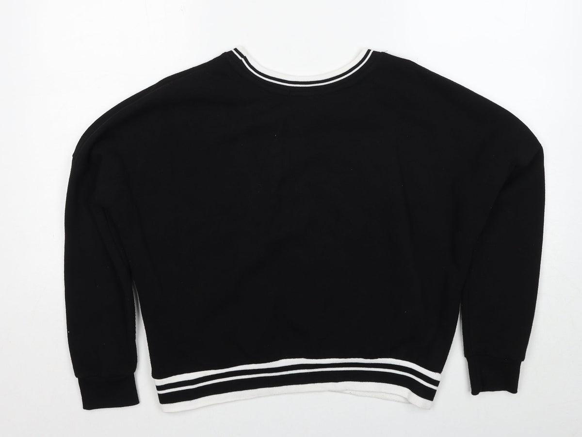 Primark Womens Black Polyester Pullover Sweatshirt Size 4 Pullover - Size 4-6