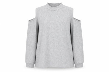 Very Womens Grey Polyester Pullover Sweatshirt Size 12 - Cold Shoulder