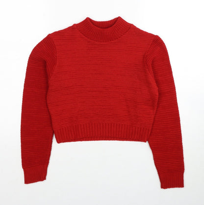 Womens UK Size S PRETTYLITTLETHING Red Pullover Jumper