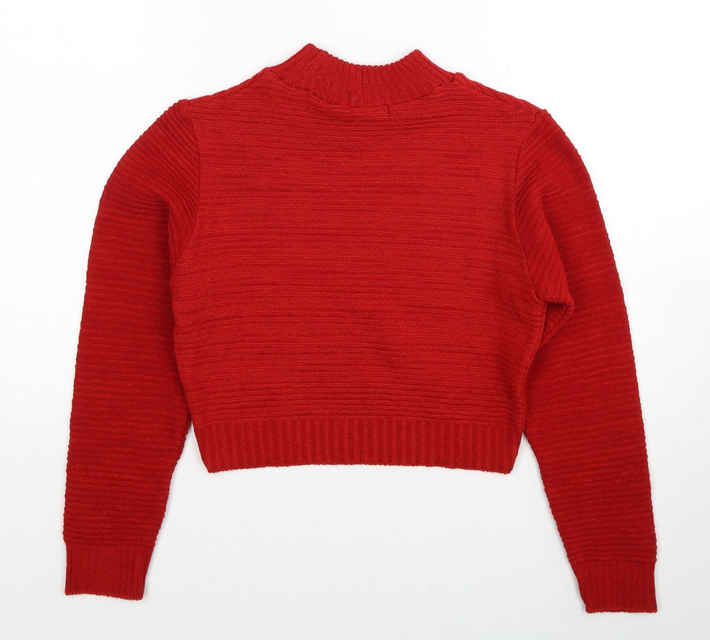 Womens UK Size S PRETTYLITTLETHING Red Pullover Jumper