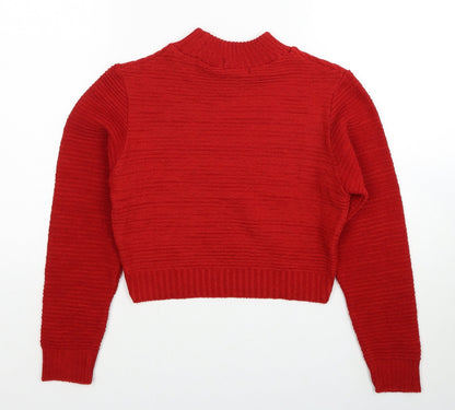 Womens UK Size S PRETTYLITTLETHING Red Pullover Jumper