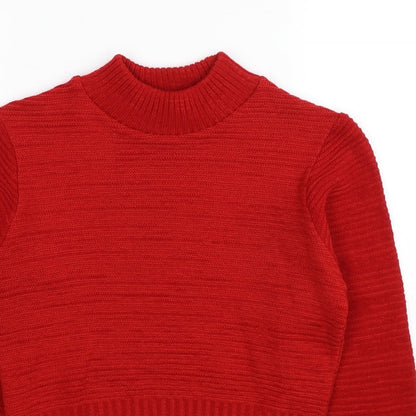 Womens UK Size S PRETTYLITTLETHING Red Pullover Jumper