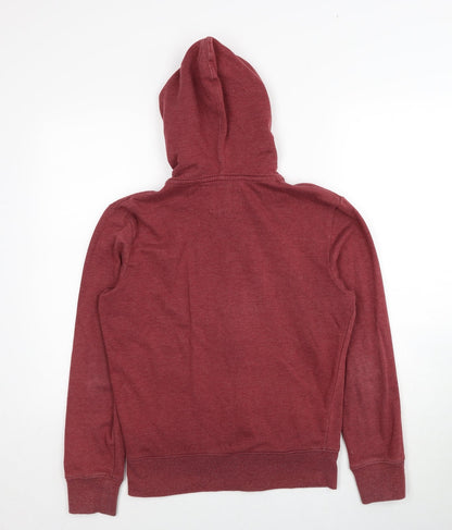 Nanny State Mens Red Cotton Full Zip Hoodie Size S