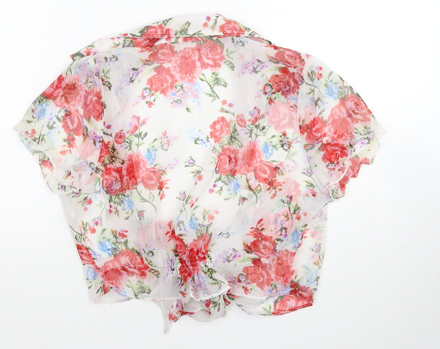 Womens UK Size S QED London Multicoloured Basic Blouse