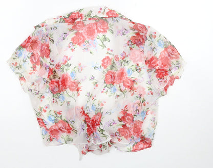 Womens UK Size S QED London Multicoloured Basic Blouse