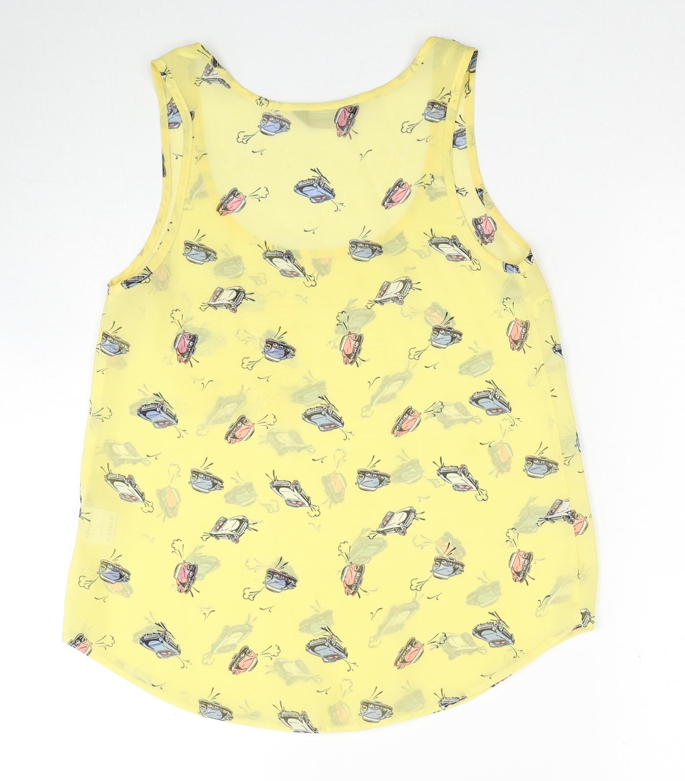 Womens UK Size 6 Internacionale Yellow Basic Tank
