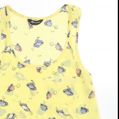 Womens UK Size 6 Internacionale Yellow Basic Tank