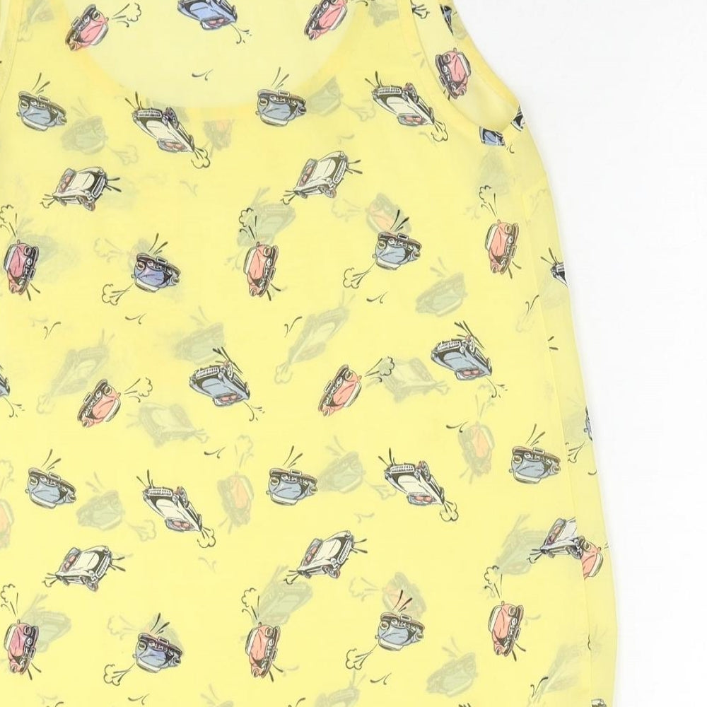 Womens UK Size 6 Internacionale Yellow Basic Tank