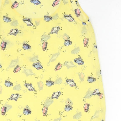 Womens UK Size 6 Internacionale Yellow Basic Tank