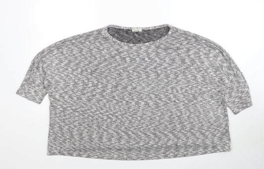 River Island Womens Grey Round Neck Polyester Pullover Jumper Size 12