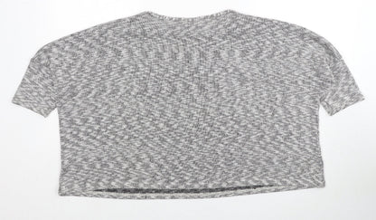 River Island Womens Grey Round Neck Polyester Pullover Jumper Size 12