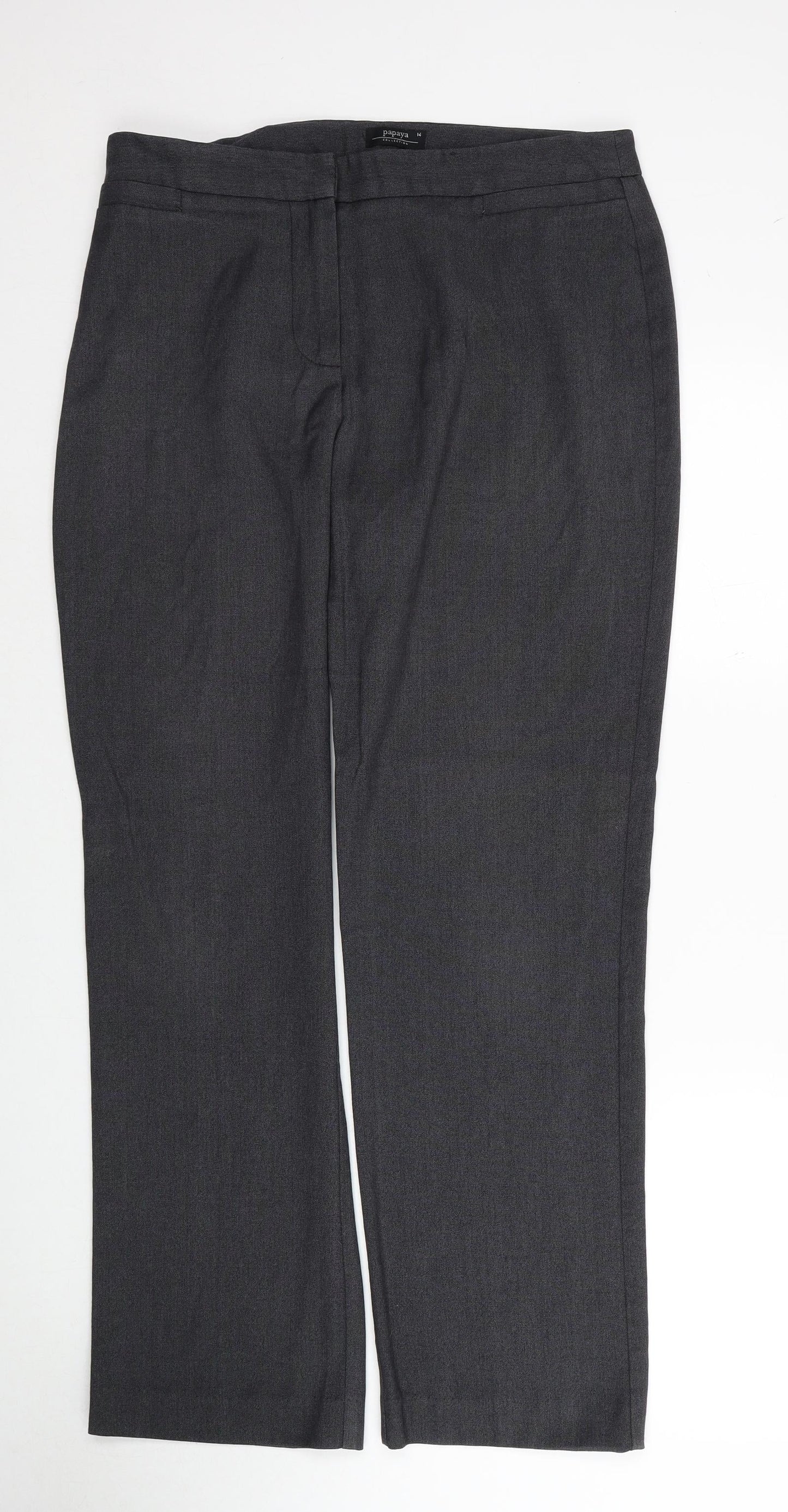 Womens UK Size 14 Papaya Regular Fit  Grey Trousers