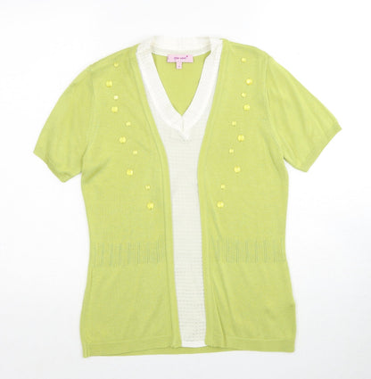 Womens UK Size 10 Per Una Green Pullover Jumper
